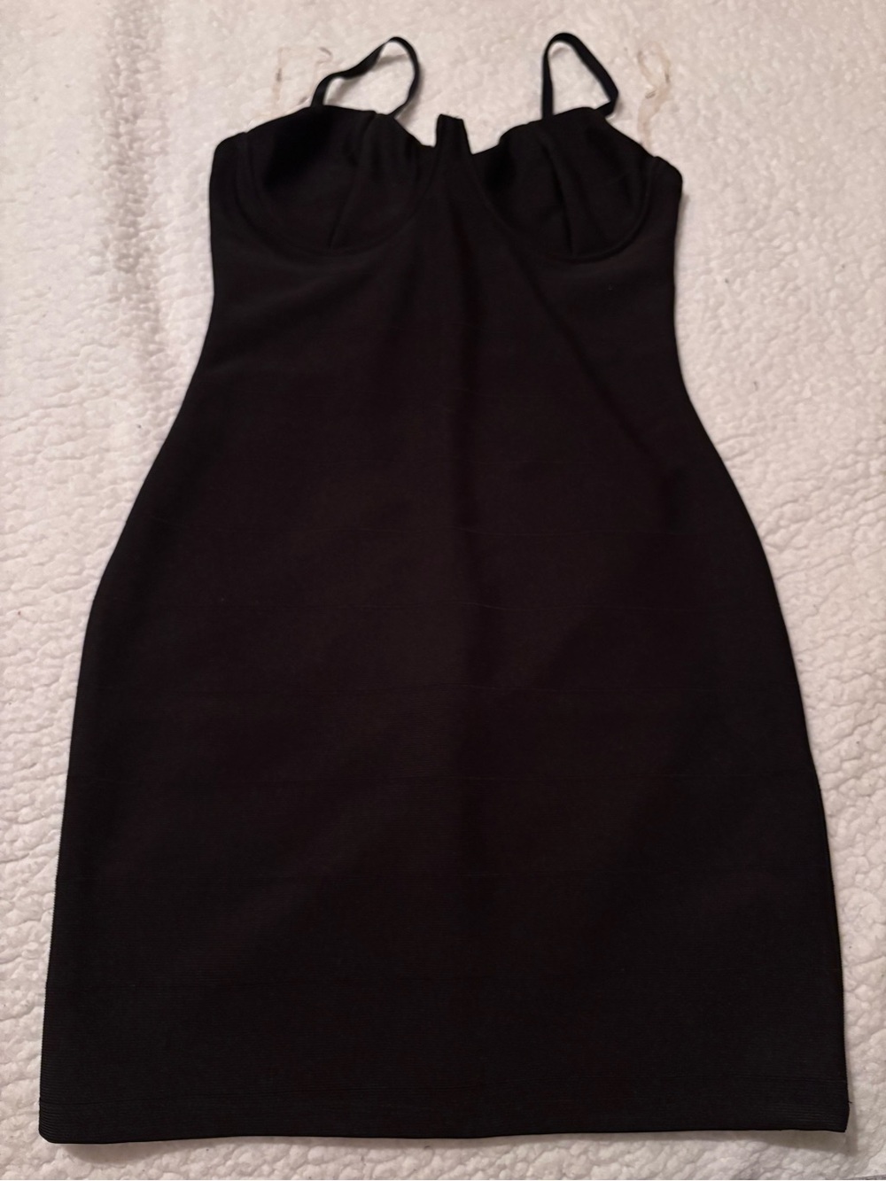 Black Bodycon Spaghetti-Strap Dress